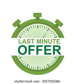 Oferta de último minuto. ilustración vectorial