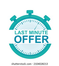 Last minute offer. vector illustration