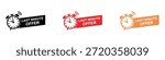 Last minute offer watch countdown icon vector. urgency and limited time symbol. vector illustration.