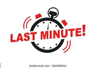 Last minute offer watch countdown banner design template for marketing. Last chance promotion or retail for store online shop, website. Minute go sale price offer promo deal timer, minute only