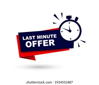 Last minute offer watch countdown Banner design template for marketing. Last chance promotion or retail. background banner poster modern graphic design for store shop, online store, website, landing
