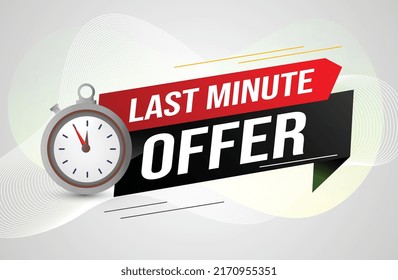 Oferta de última hora de seguimiento cuenta regresiva Modelo de diseño de banner para marketing. Última oportunidad de promoción o venta minorista. cartel de fondo diseño gráfico moderno para tienda, tienda en línea, sitio web, aterrizaje