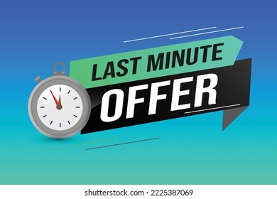Oferta de última hora de seguimiento cuenta regresiva Modelo de diseño de banner para marketing. Última oportunidad de promoción o venta minorista. cartel de fondo diseño gráfico moderno para tienda