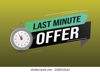 Oferta de última hora de seguimiento cuenta regresiva Modelo de diseño de banner para marketing. Última oportunidad de promoción o venta minorista. cartel de fondo diseño gráfico moderno para tienda