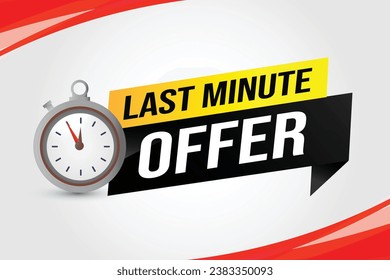 Oferta de última hora de seguimiento cuenta regresiva Modelo de diseño de banner para marketing. Última oportunidad de promoción o venta minorista. cartel de fondo afiche diseño gráfico moderno para tienda, tienda en línea, sitio web