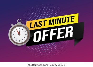 Oferta de última hora de seguimiento cuenta regresiva Modelo de diseño de banner para marketing. Última oportunidad de promoción o venta minorista. cartel de fondo afiche diseño gráfico moderno para tienda, tienda en línea, sitio web