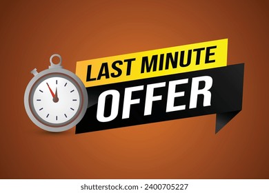 Oferta de última hora de seguimiento cuenta regresiva Modelo de diseño de banner para marketing. Última oportunidad de promoción o venta minorista. cartel de fondo afiche diseño gráfico moderno para tienda, tienda en línea, sitio web