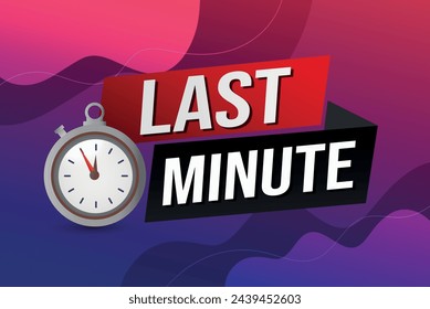 Plantilla de diseño de banner de cuenta regresiva de última hora para marketing. Última oportunidad de promoción o venta al por menor. fondo banner poster diseño gráfico moderno para tienda, tienda en línea, sitio web

