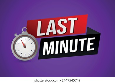 Last Minute Angebot Watch Countdown Banner Design Vorlage für die Vermarktung. Last Chance Promotion oder Retail. Hintergrund Banner Poster Modernes Grafikdesign für Shop, Online-Shop, Website

