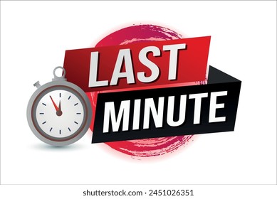 Last Minute Angebot Watch Countdown Banner Design Vorlage für die Vermarktung. Last Chance Promotion oder Retail. Hintergrund Banner Poster Modernes Grafikdesign für Shop, Online-Shop, Website

