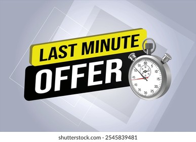 Modelo de design de banner de contagem regressiva de última hora para marketing. Última chance de promoção ou varejo. fundo banner poster design gráfico moderno para loja, loja online, site

