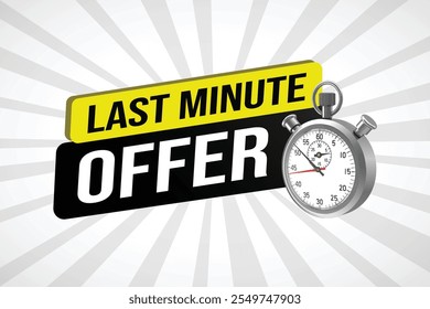 Modelo de design de banner de contagem regressiva de última hora para marketing. Última chance de promoção ou varejo. fundo banner poster design gráfico moderno para loja, loja online, site

