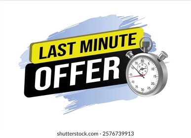 Last minute offer watch countdown Banner design template for marketing. Last chance promotion or retail. background banner poster modern graphic design for store shop, online store, website

