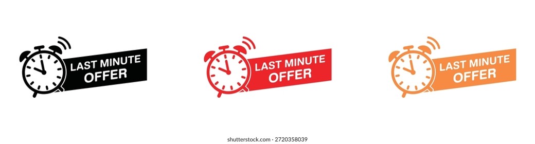Última hora oferecer relógio ícone contagem regressiva vetor. urgência e tempo limitado símbolo. vetor ilustração.
