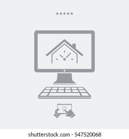 Last minute real estate internet promo - Vector icon for computer website or application