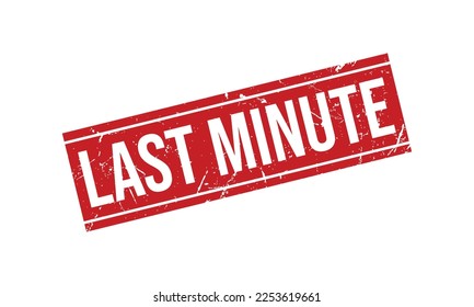 Last Minute Rubber Stamp Seal Vector