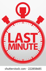 Last minute stopwatch icon, vector illustration 