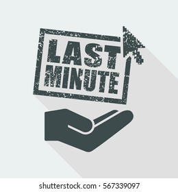 Last minute web offer - Minimal grunge icon
