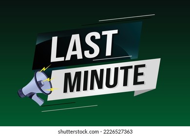 concepto de palabra de último minuto ilustración vectorial con líneas 3d estilo para la página de inicio de medios sociales, plantilla, ui, web, aplicación móvil, afiche, banner, volante, fondo, tarjeta de regalo, cupón, etiqueta, papel tapiz