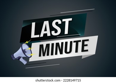 concepto de palabra de último minuto ilustración vectorial con líneas 3d estilo para la página de inicio de medios sociales, plantilla, ui, web, aplicación móvil, afiche, banner, volante, fondo, tarjeta de regalo, cupón, etiqueta, papel tapiz