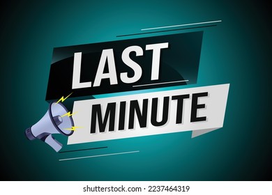last minute word concept vector illustration with lines 3d style for social media landing page, template, ui, web, mobile app, poster, banner, flyer, background, gift card, coupon, label, wallpaper