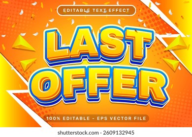 last offer 3d text effect and editable text effect