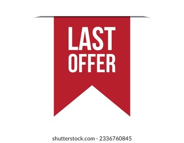last offer red banner design vector illustration