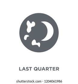 Last quarter icon. Last quarter design concept from Weather collection. Simple element vector illustration on white background.