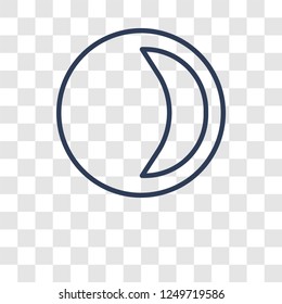 Last quarter icon. Trendy Last quarter logo concept on transparent background from Weather collection