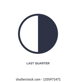 last quarter isolated icon. Simple element illustration from weather concept. last quarter editable logo symbol design on white background. Can be use for web and mobile.