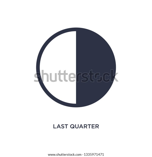 last quarter\
isolated icon. Simple element illustration from weather concept.\
last quarter editable logo symbol design on white background. Can\
be use for web and\
mobile.