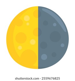 Last Quarter Moon Emoji Icon Illustration. Phases of the Moon Vector Symbol Emoticon Design Doodle Vector.