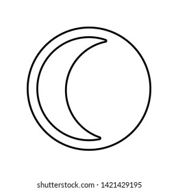 last quarter moon icon. Element of Whether for mobile concept and web apps icon. Outline, thin line icon for website design and development, app development