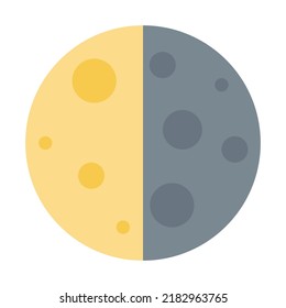 Last quarter moon icon vector isolated on white background