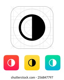 Last quarter moon icon. Vector illustration.