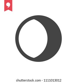 Last quarter moon vector icon