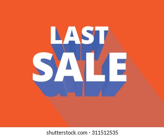 last sale, final sale design flat design long shadow