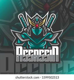 The Last Samurai Assassin Logo Mascot Vector Illustration