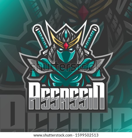 The Last Samurai Assassin Logo Mascot Vector Illustration