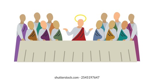 Last supper icon clipart avatar logotype isolated illustration