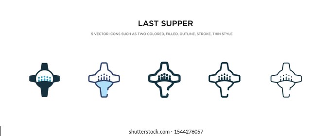 Last Supper Icon In Different Style Vector Illustration. Two Colored And Black Last Supper Vector Icons Designed In Filled, Outline, Line And Stroke Style Can Be Used For Web, Mobile, Ui