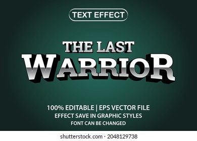 The Last Warrior 3d Editable Text Effect