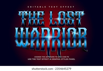 The last warrior editable text effect template