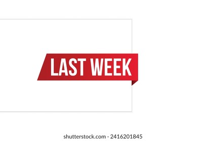 Last Week Vector banner ribbon design