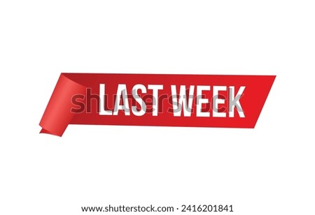 Last Week Vector banner ribbon design