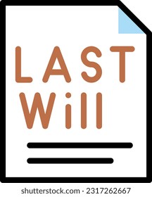 last will Vector illustration on a transparent background. Premium quality symmbols. Line Color vector icons for concept and graphic design.