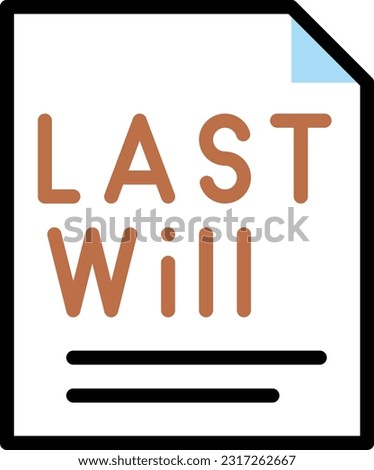 last will Vector illustration on a transparent background. Premium quality symmbols. Line Color vector icons for concept and graphic design.