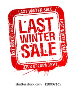 Last winter sale red stamp.