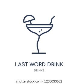 Last Word drink icon. Last Word drink linear symbol design from drinks collection. Simple outline element vector illustration on white background