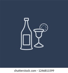 Last Word drink icon. Last Word drink linear design concept from Drinks collection. Simple element vector illustration on dark blue background.